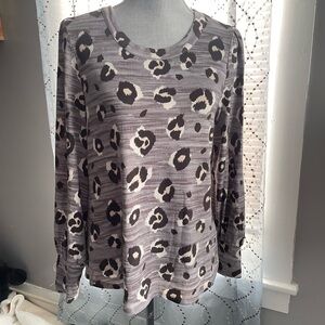 Maurices Animal Print Long Sleeve Top